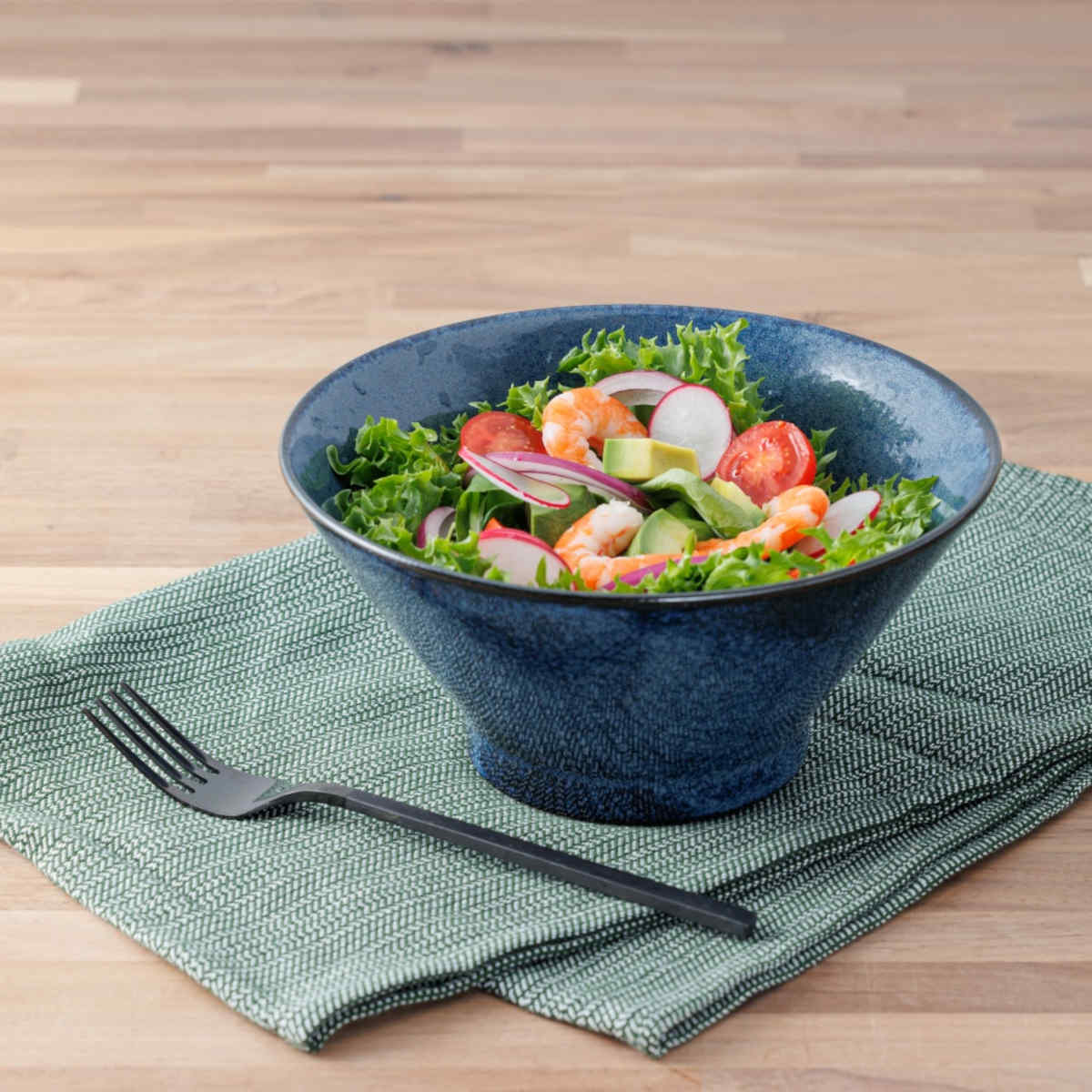 窯変紺 どんぶりとレンゲ各2個セット