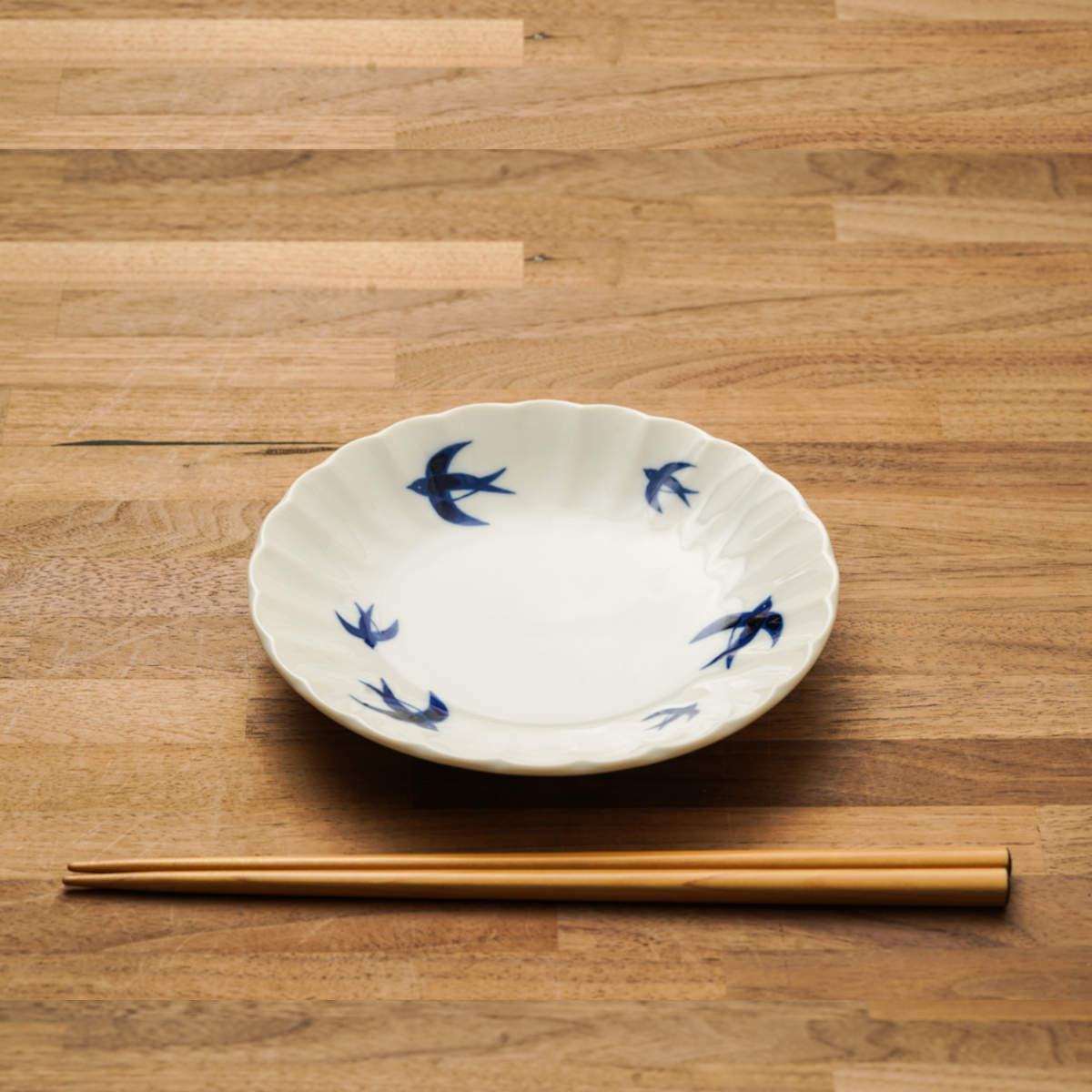 ツバメ柄 取り鉢 取り皿 豆皿 茶碗 2人用 ペアセット 8枚セット 食器セット ブルーバード カフェ風