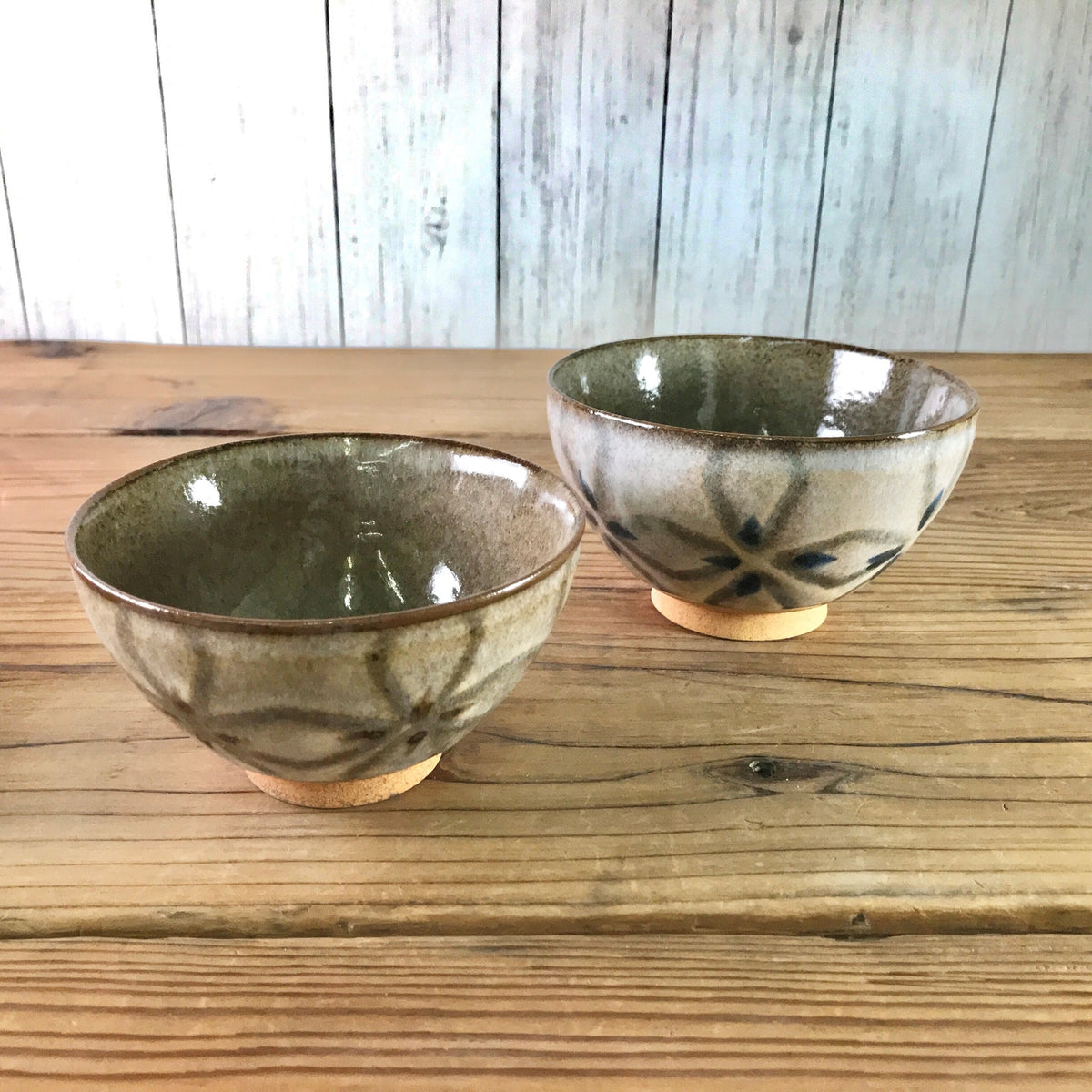 【数量限定品】やちむん風 ペア茶碗 – 陶土う庵