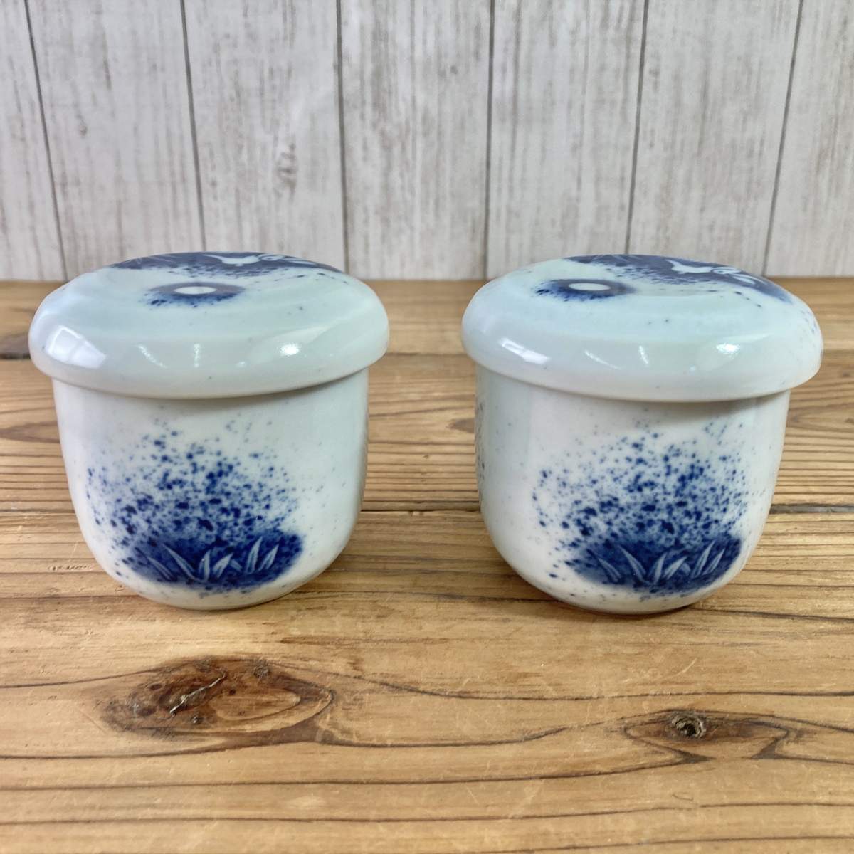 【25%OFF】特価品 茶碗蒸し 2個(吹き墨うさぎ/梅祥瑞)