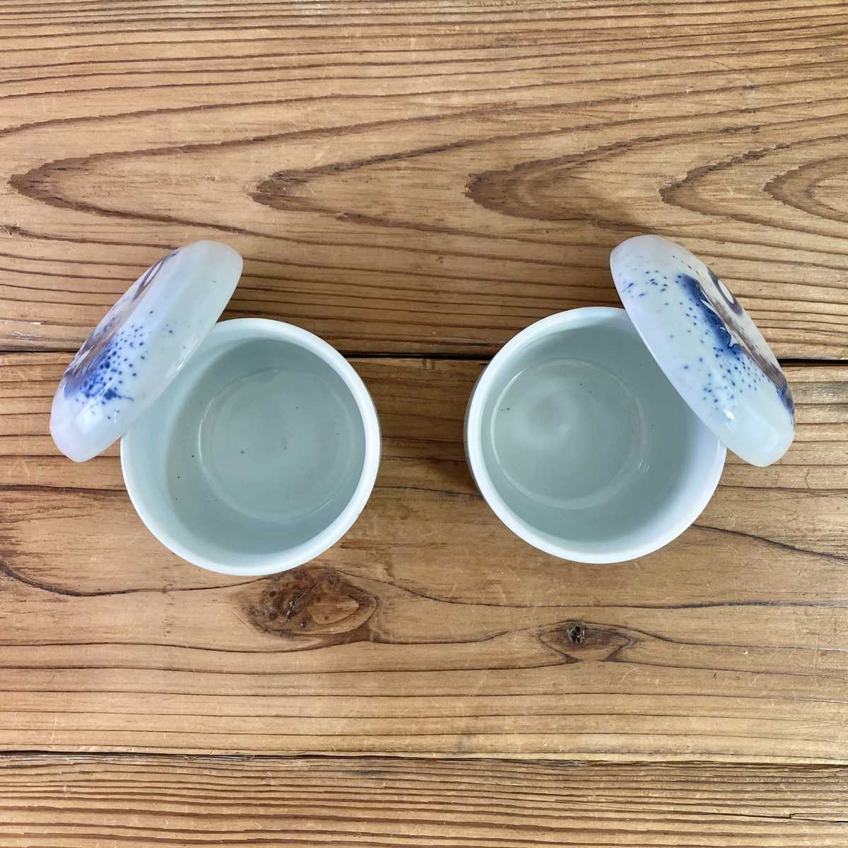 【25%OFF】特価品 茶碗蒸し 2個(吹き墨うさぎ/梅祥瑞)