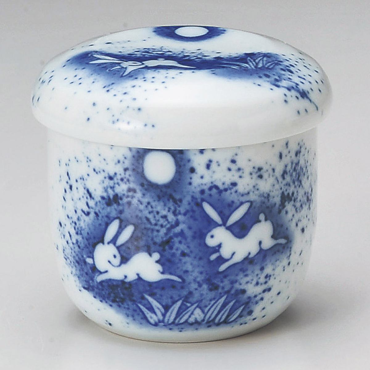 【25%OFF】特価品 茶碗蒸し 2個(吹き墨うさぎ/梅祥瑞)