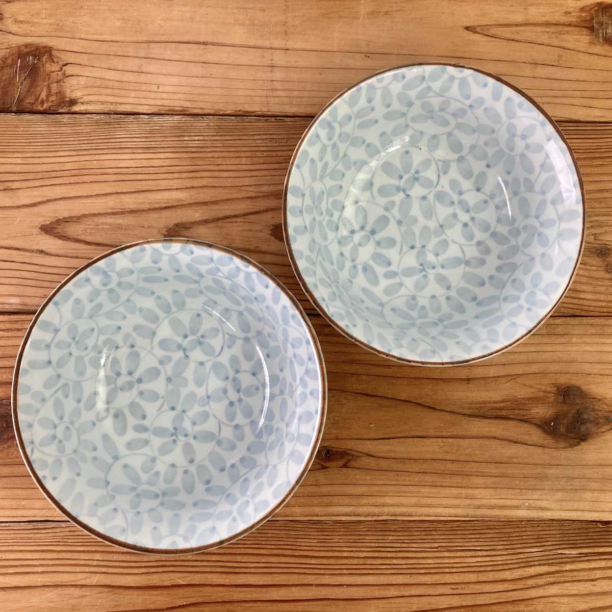 【20%OFF】特価品 めん鉢 2個(藍唐草/透かし唐草)