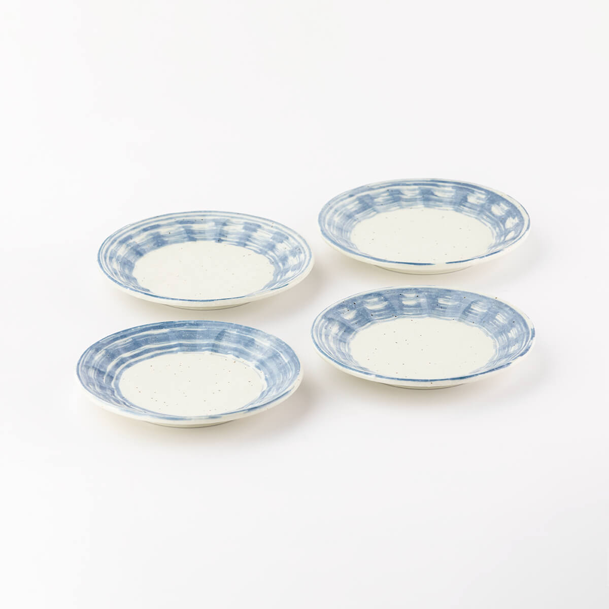 【28%OFF】青刷毛目 しのぎ14cm取皿 4枚セット