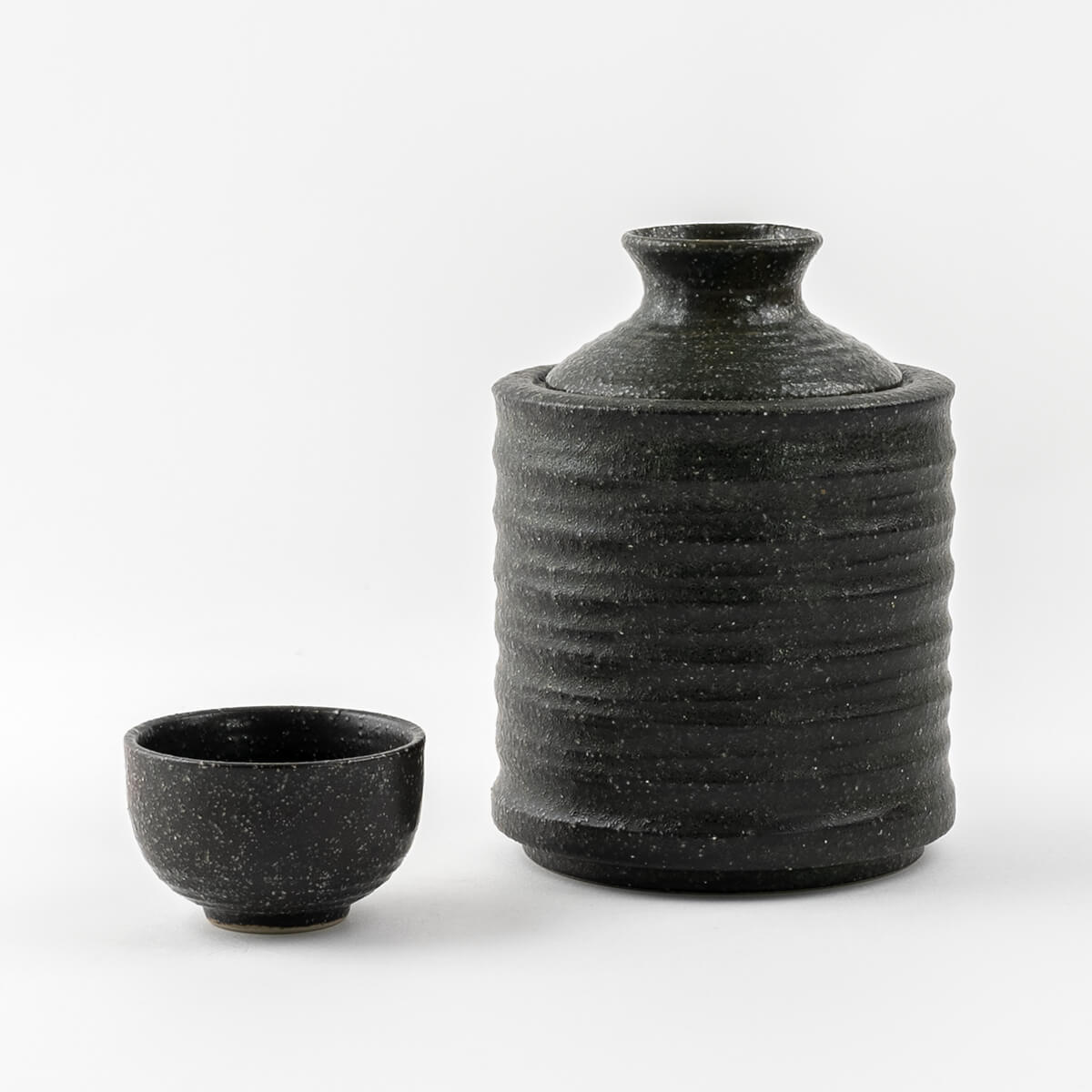 天正黒酒燗器 ぐい呑みのセット