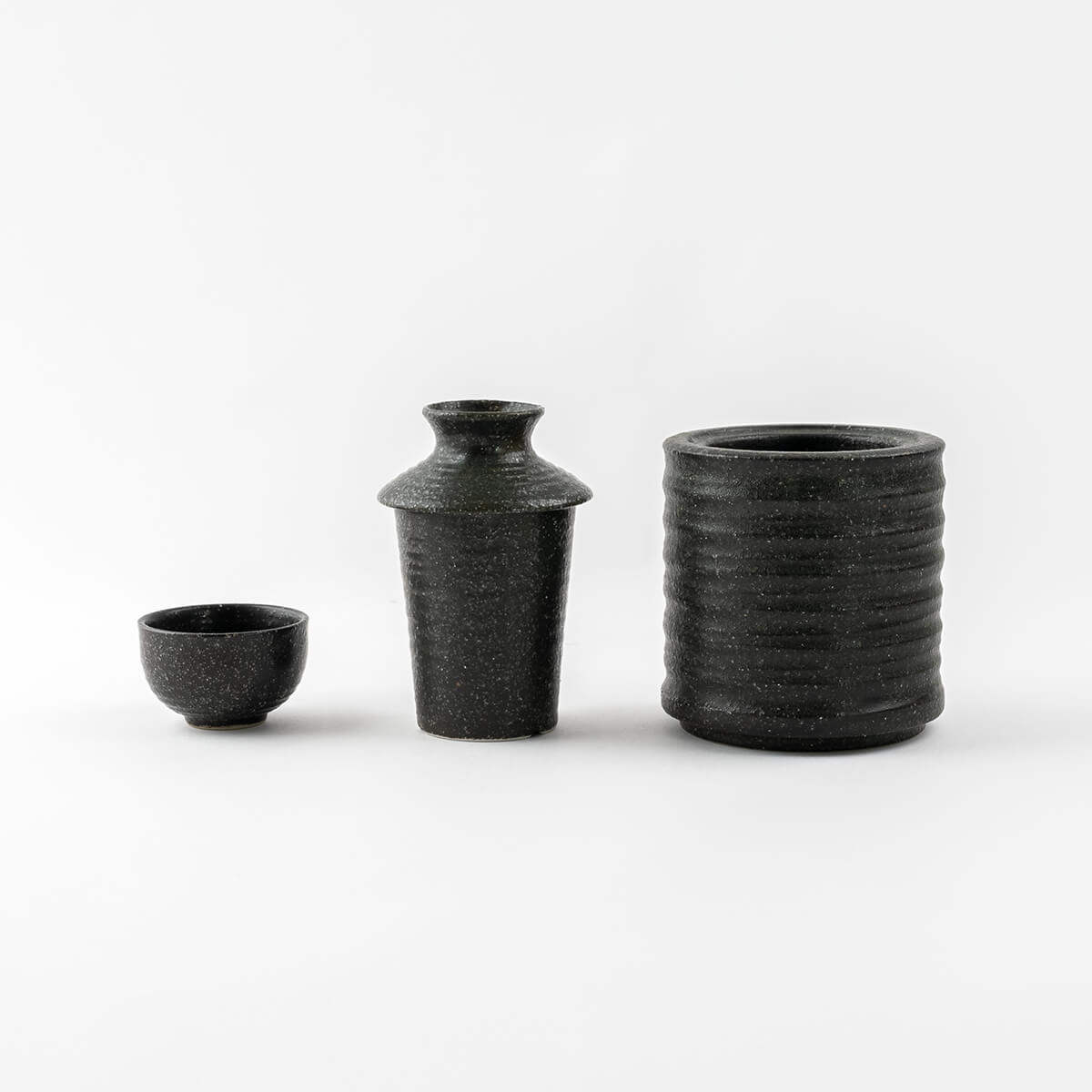 天正黒酒燗器 ぐい呑みのセット