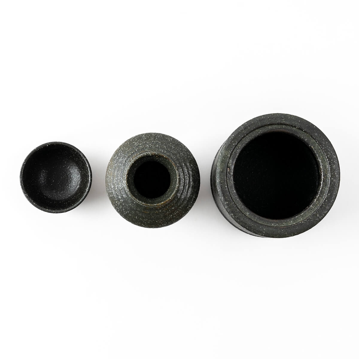 天正黒酒燗器 ぐい呑みのセット