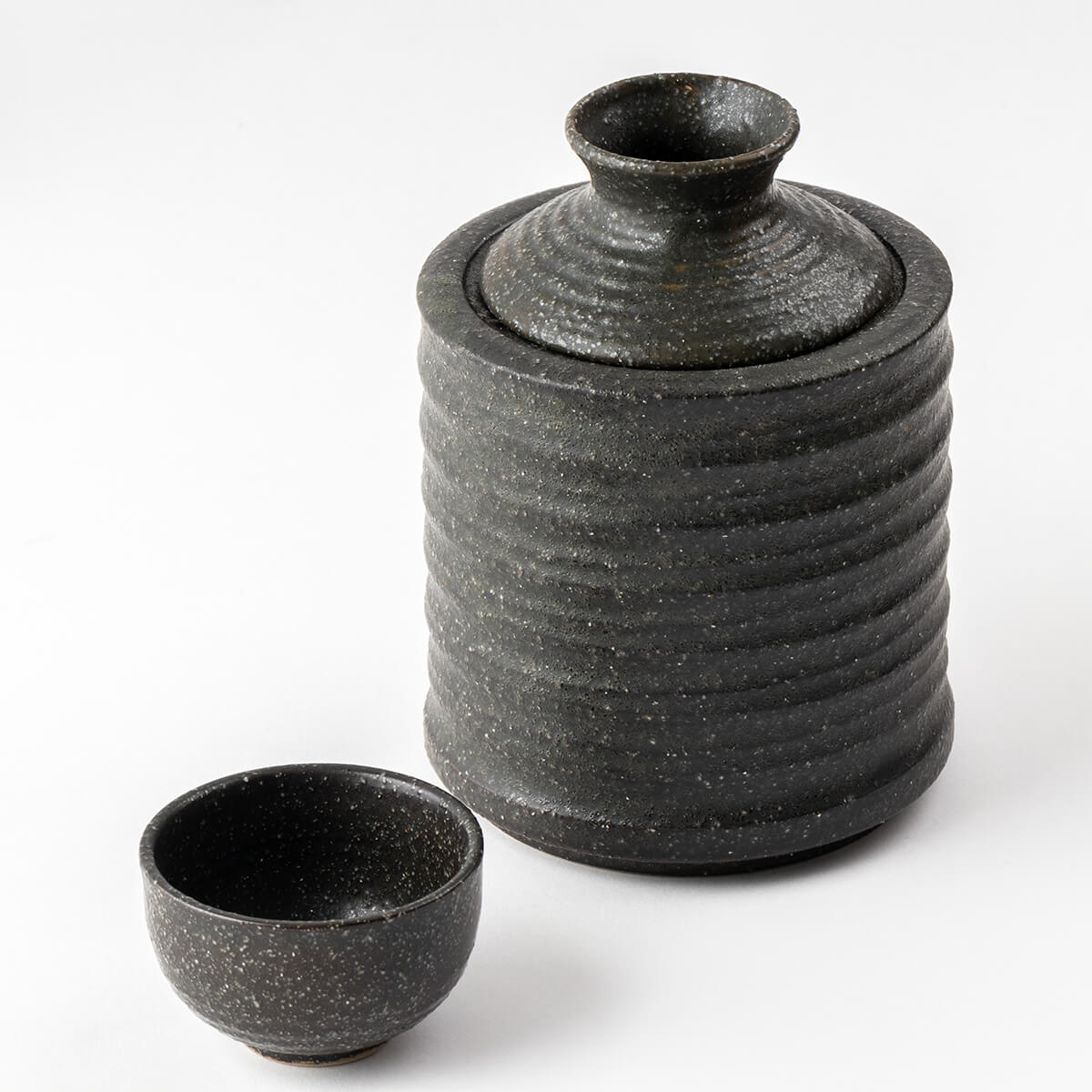 天正黒酒燗器 ぐい呑みのセット
