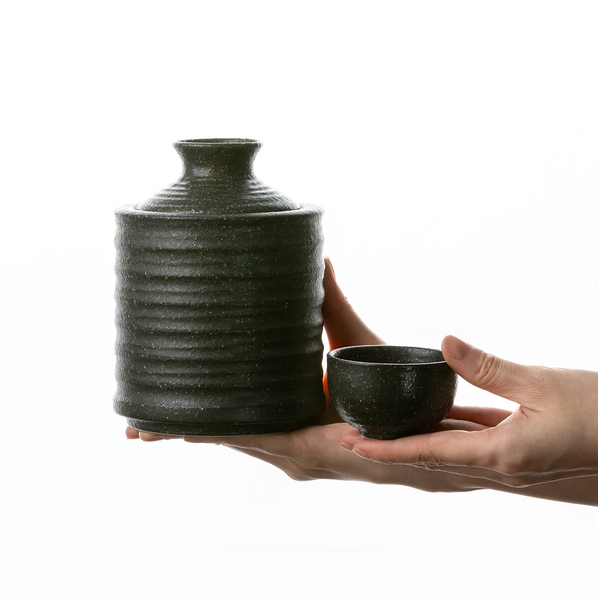 天正黒酒燗器 ぐい呑みのセット