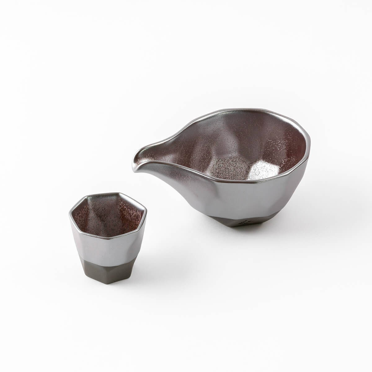 【21%OFF】ガーネット片口冷酒器 ぐい呑みのセット