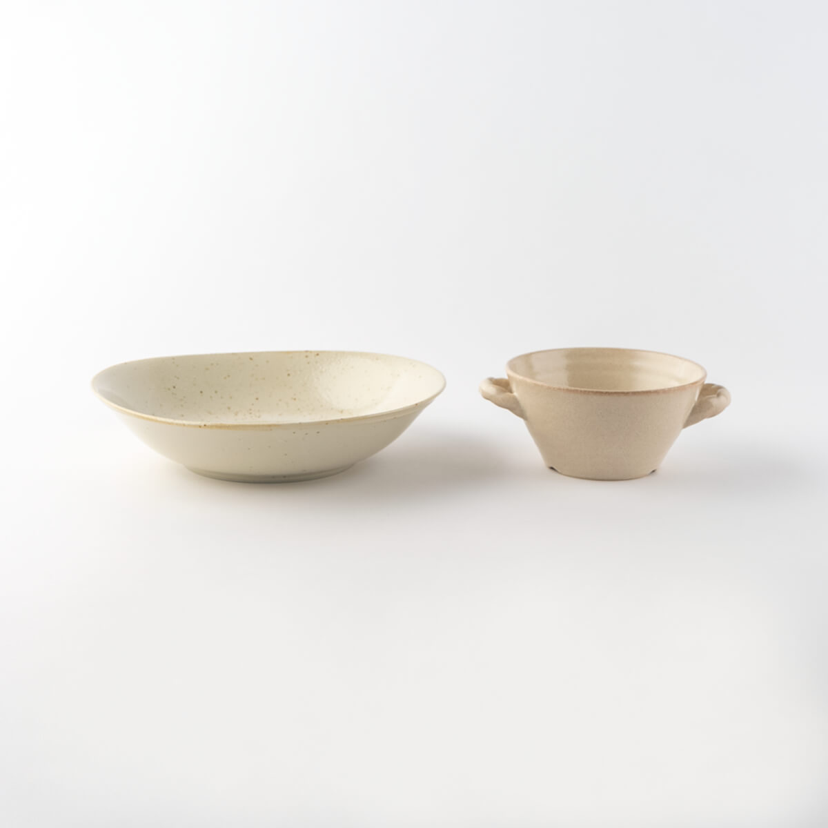【特価品】ほっこり玉子型のカレー皿&グラタンボウルペア
