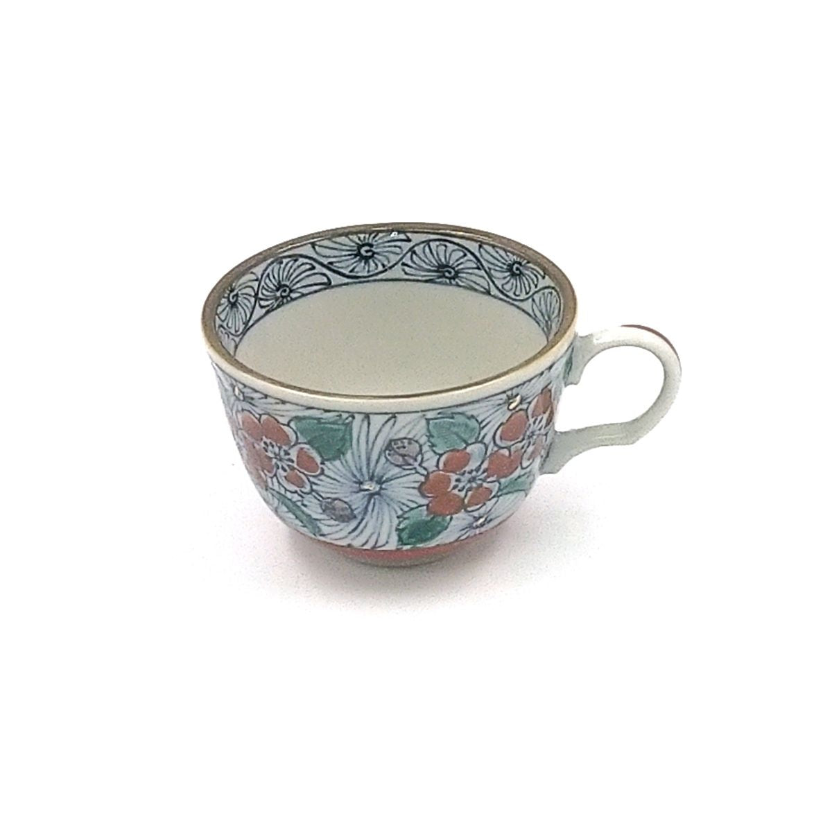 【69%OFF】色絵祥瑞 (いろえしょんずい)朱花紋 カップ