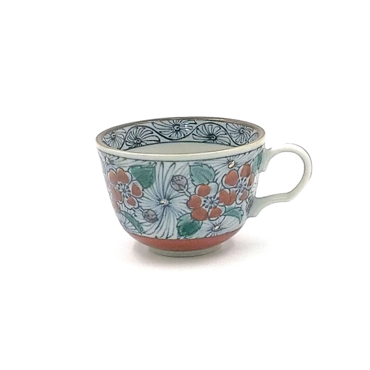 【69%OFF】色絵祥瑞 (いろえしょんずい)朱花紋 カップ