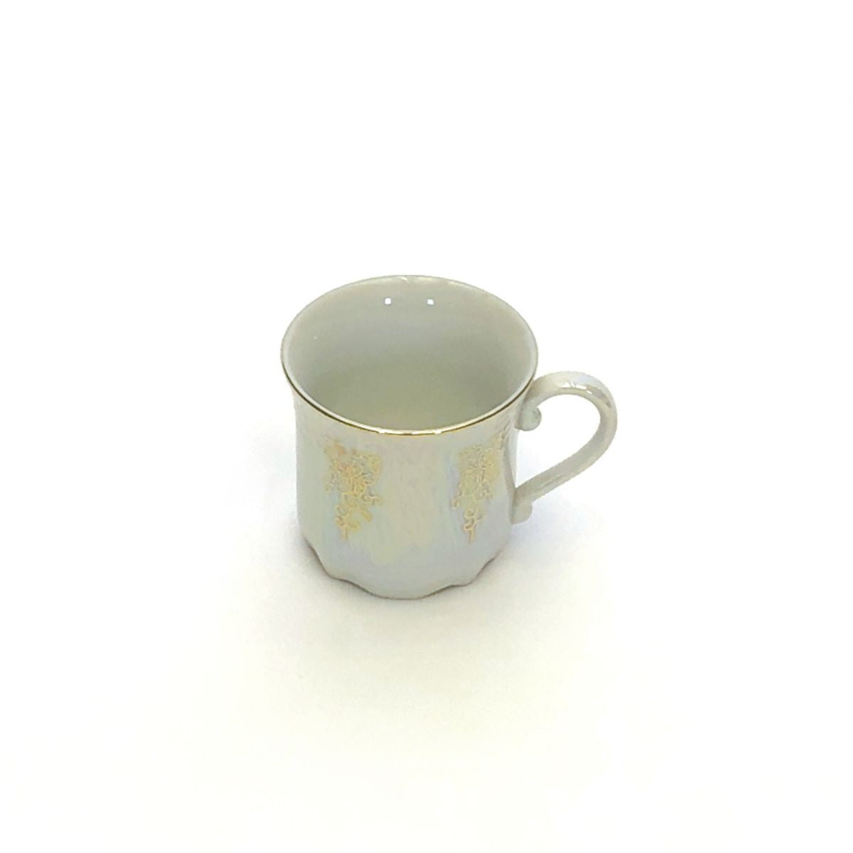昭和レトロ ラスター彩カップ パールゴールド