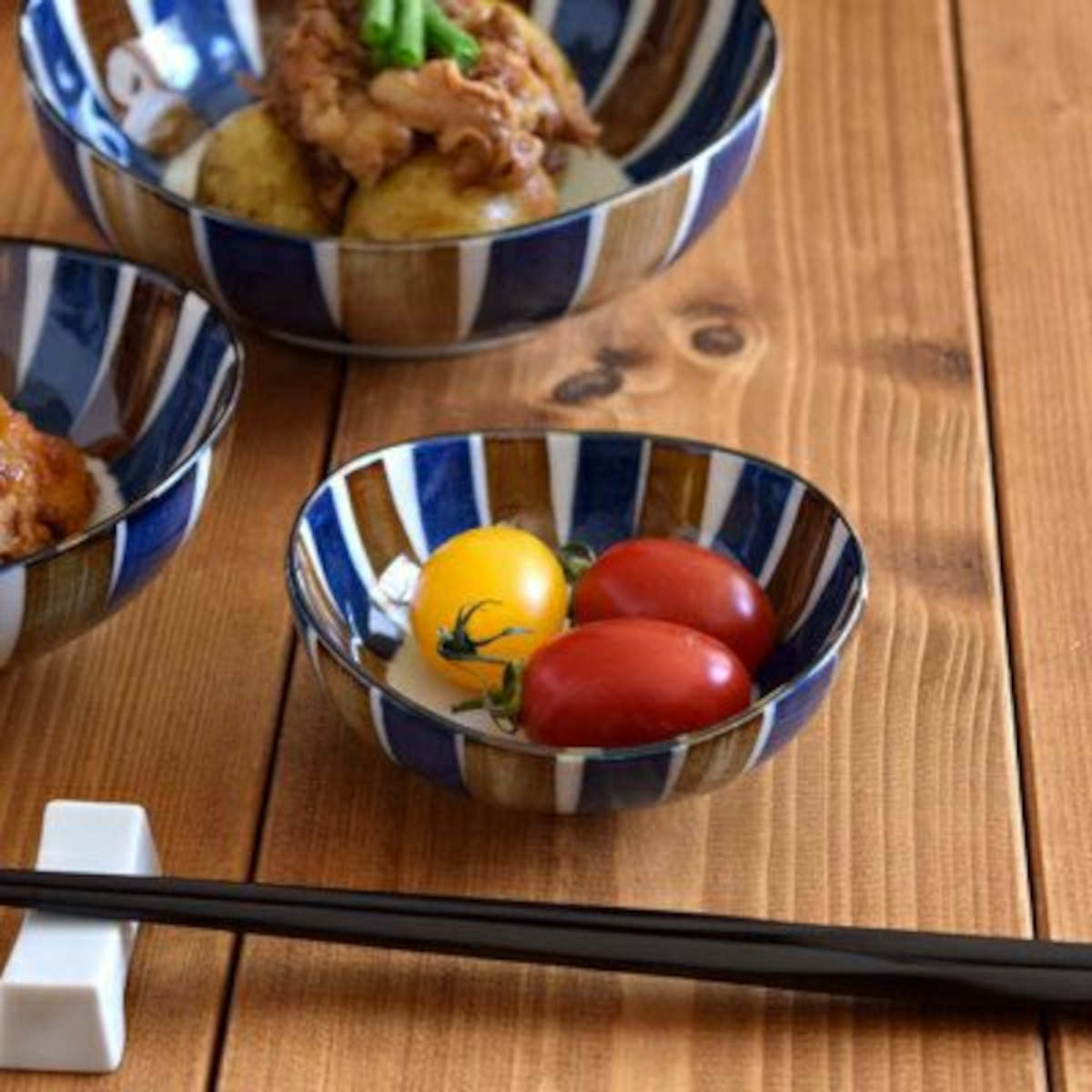 小鉢 青茶サビ十草