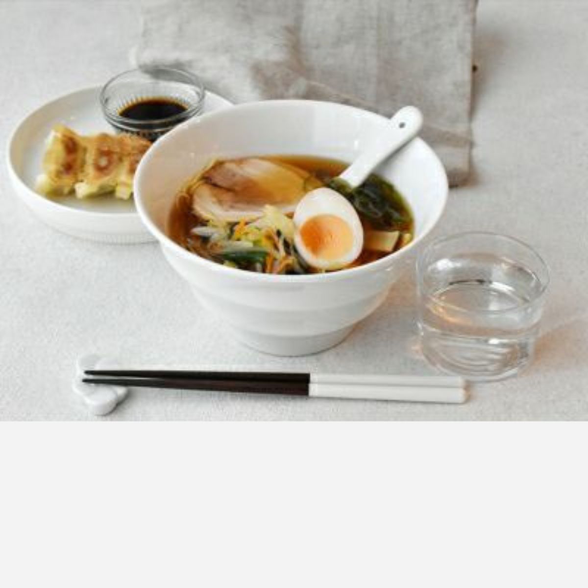 ラーメンどんぶり 軽量 19cm ボーダー