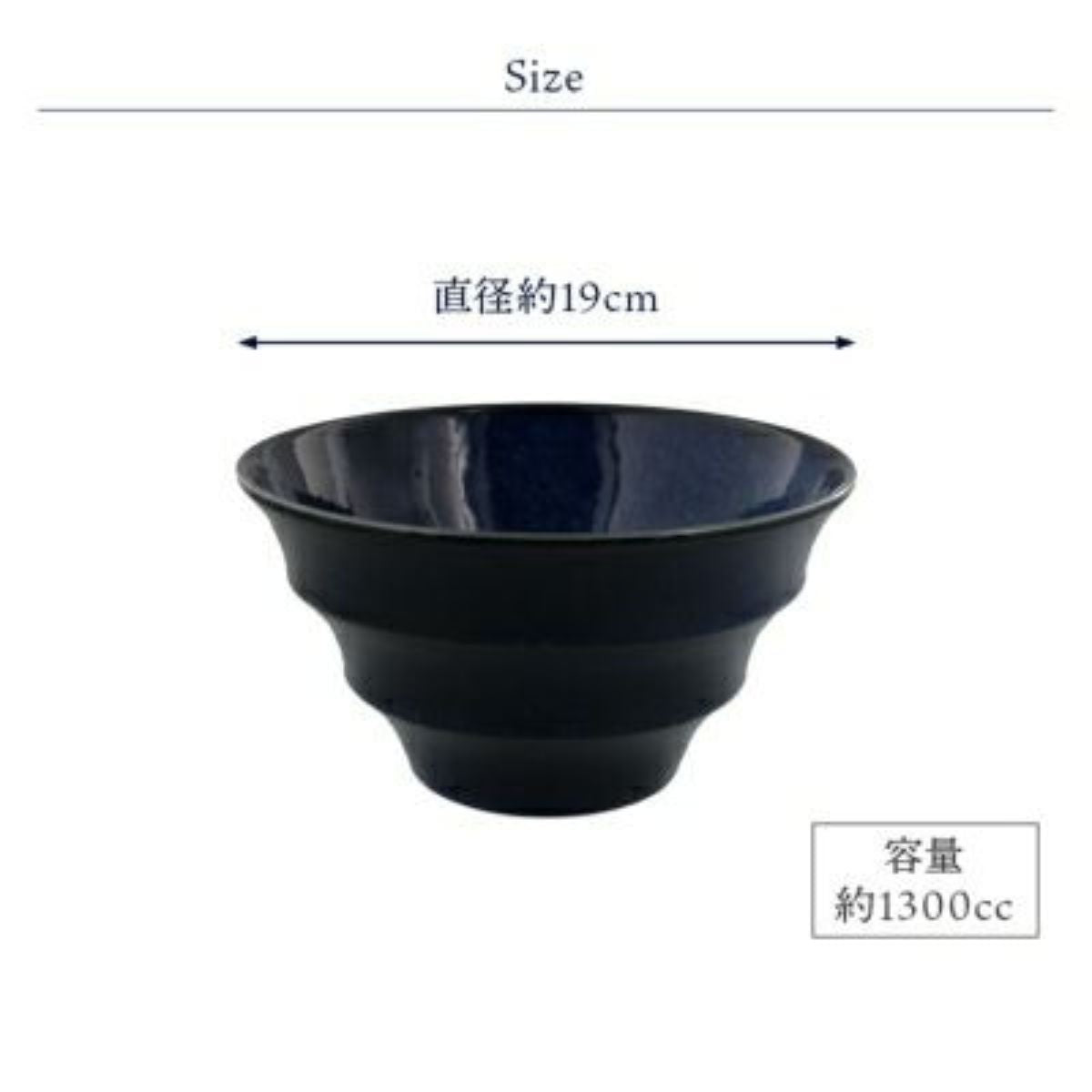 ラーメンどんぶり 軽量 19cm ボーダー