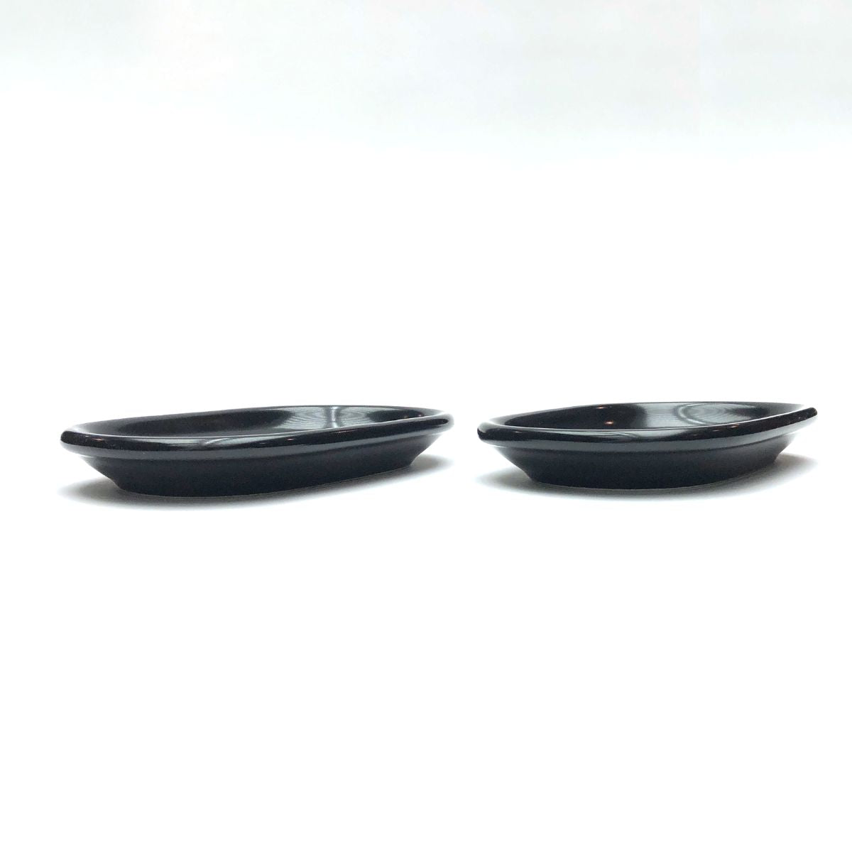 【数量限定】黒艶消し(マット)18.5cm楕円皿(2枚セット)