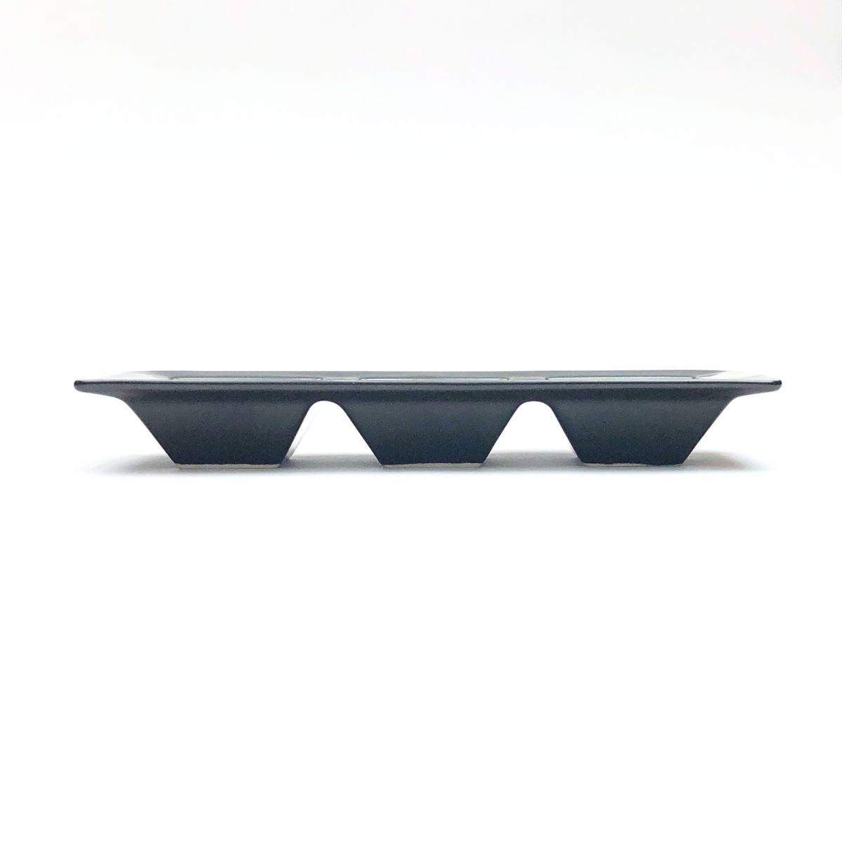 【数量限定】黒艶消し(マット)深型3連鉢