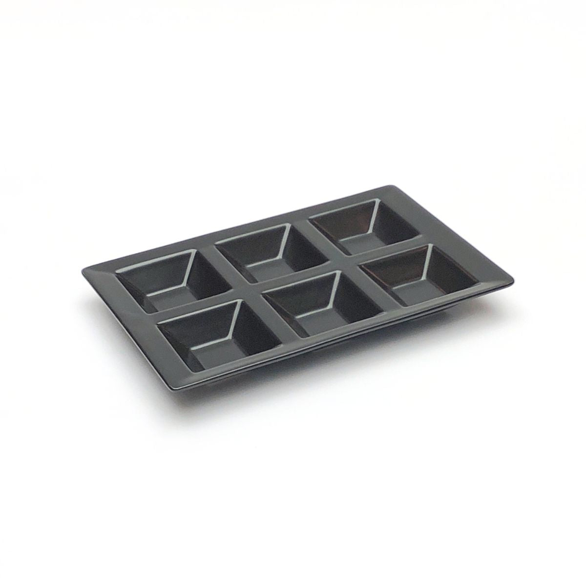 【数量限定】黒艶消し(マット)6連小分け鉢