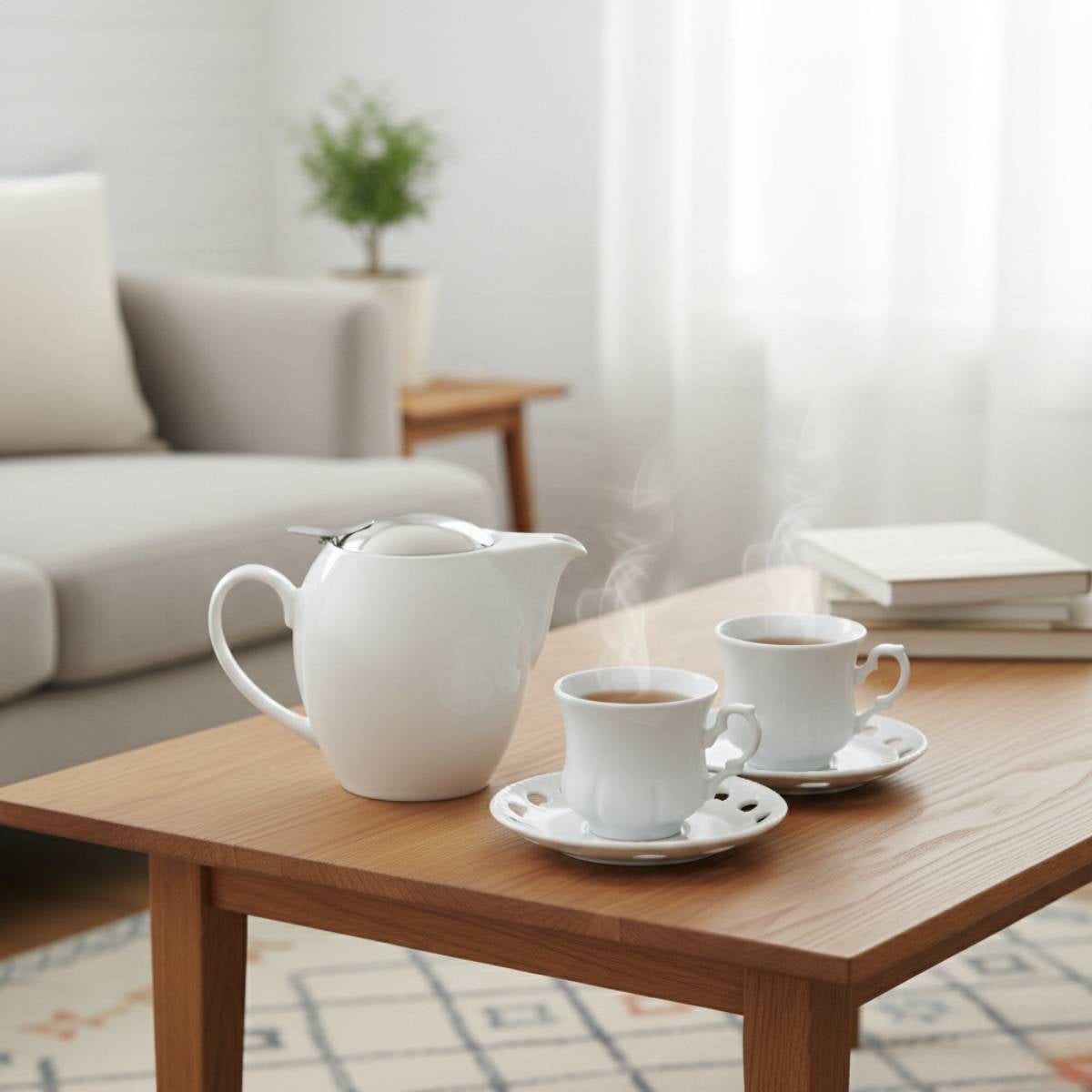 【35%OFF】ユニバーサルティーポットとレトロな碗皿セット