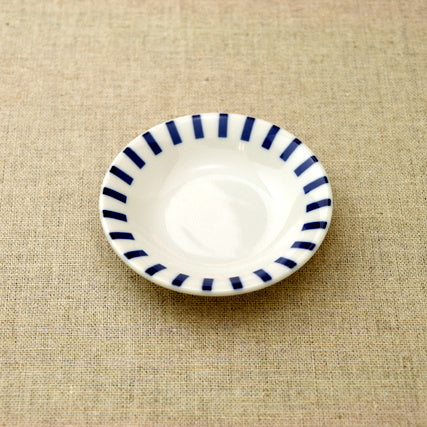 群青5柄 豆皿 しゅうゆ皿 小皿 5枚セット 水玉/渦/リーフ/十草/市松