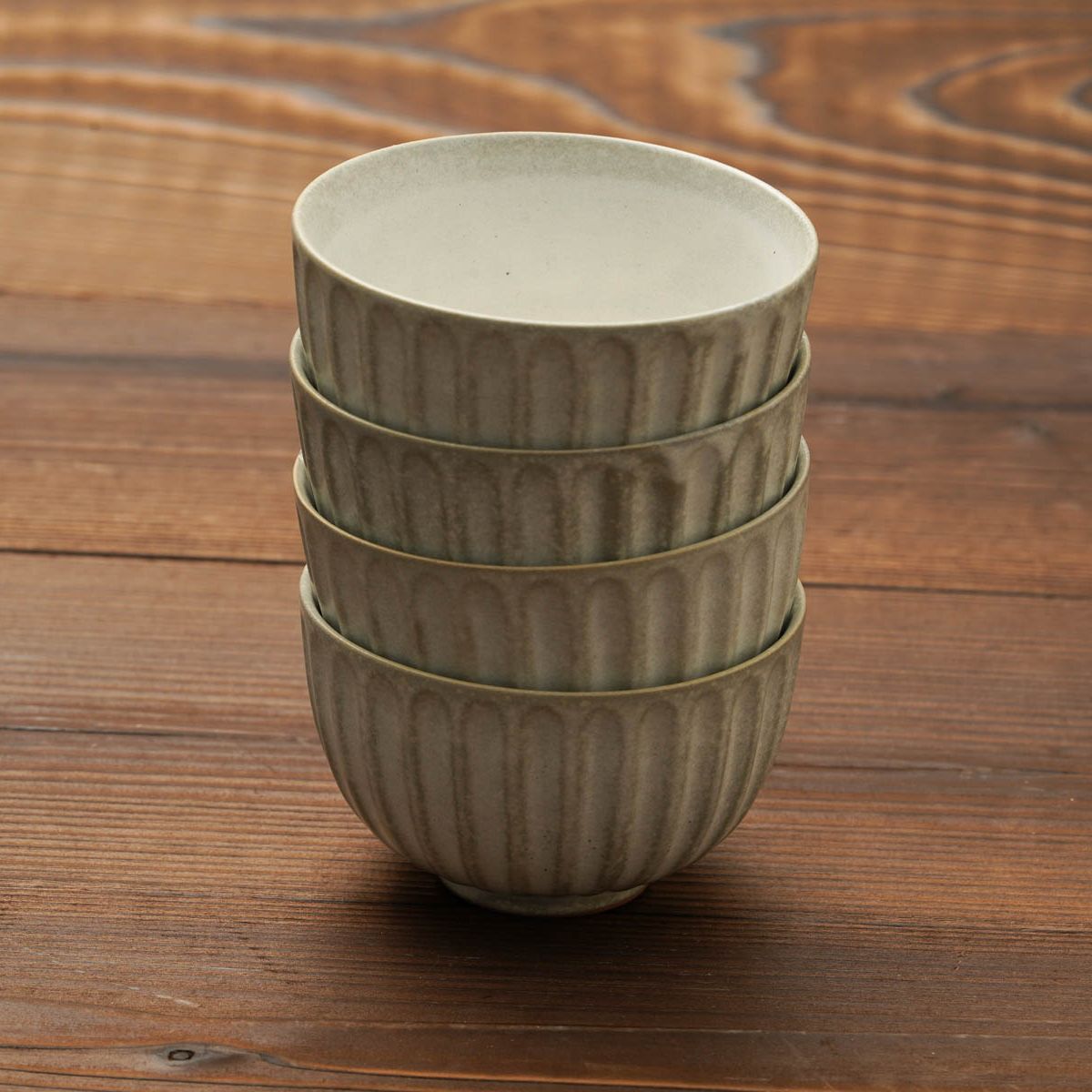 ポット茶器セット 粉引グレー
