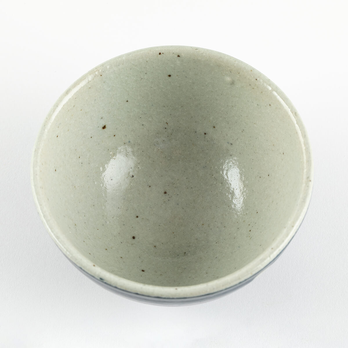 蔵出し 水玉 茶碗と湯呑のセット 陶器 ネイビー おうちカフェ 和食器 ドット