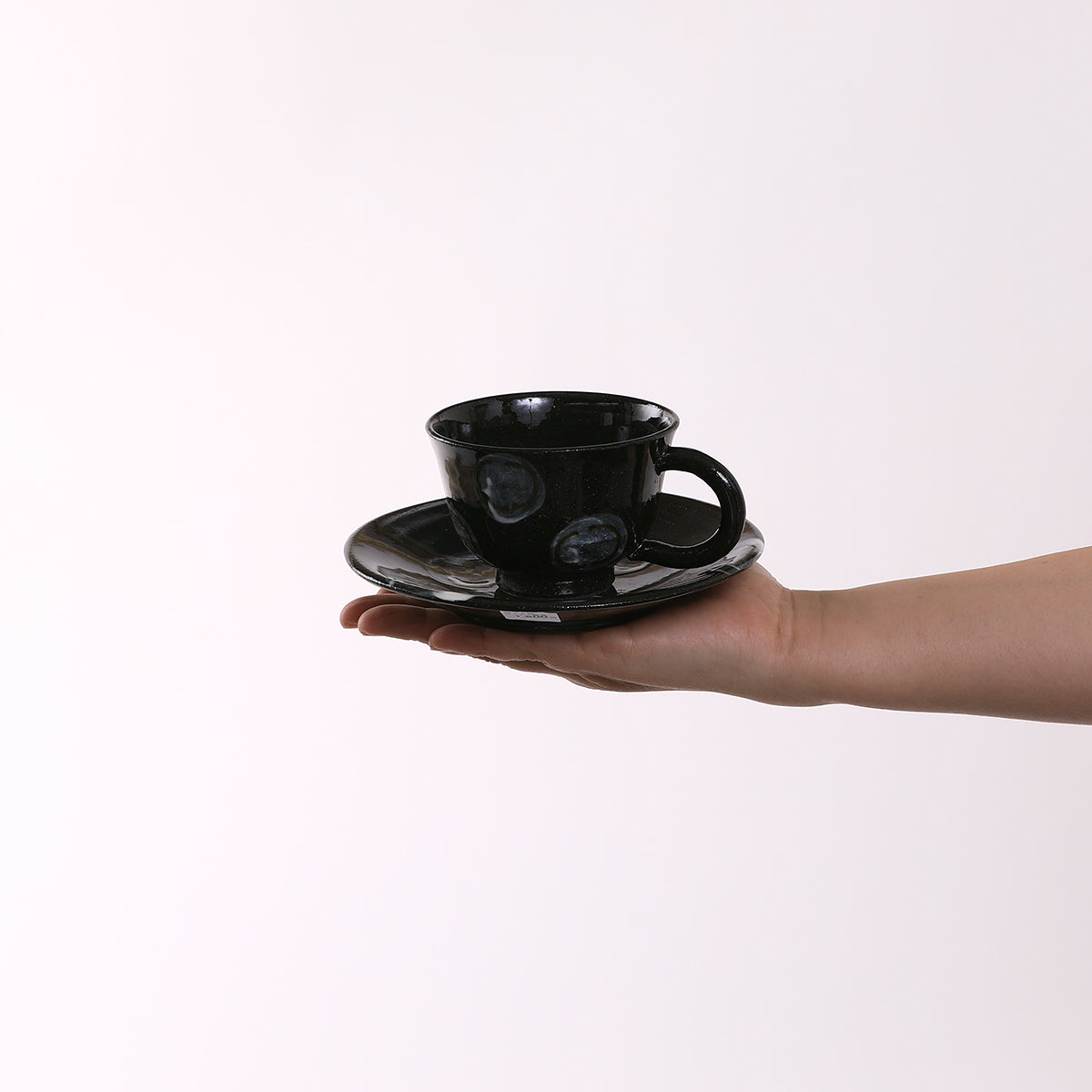 黒土丸紋 コーヒー碗皿