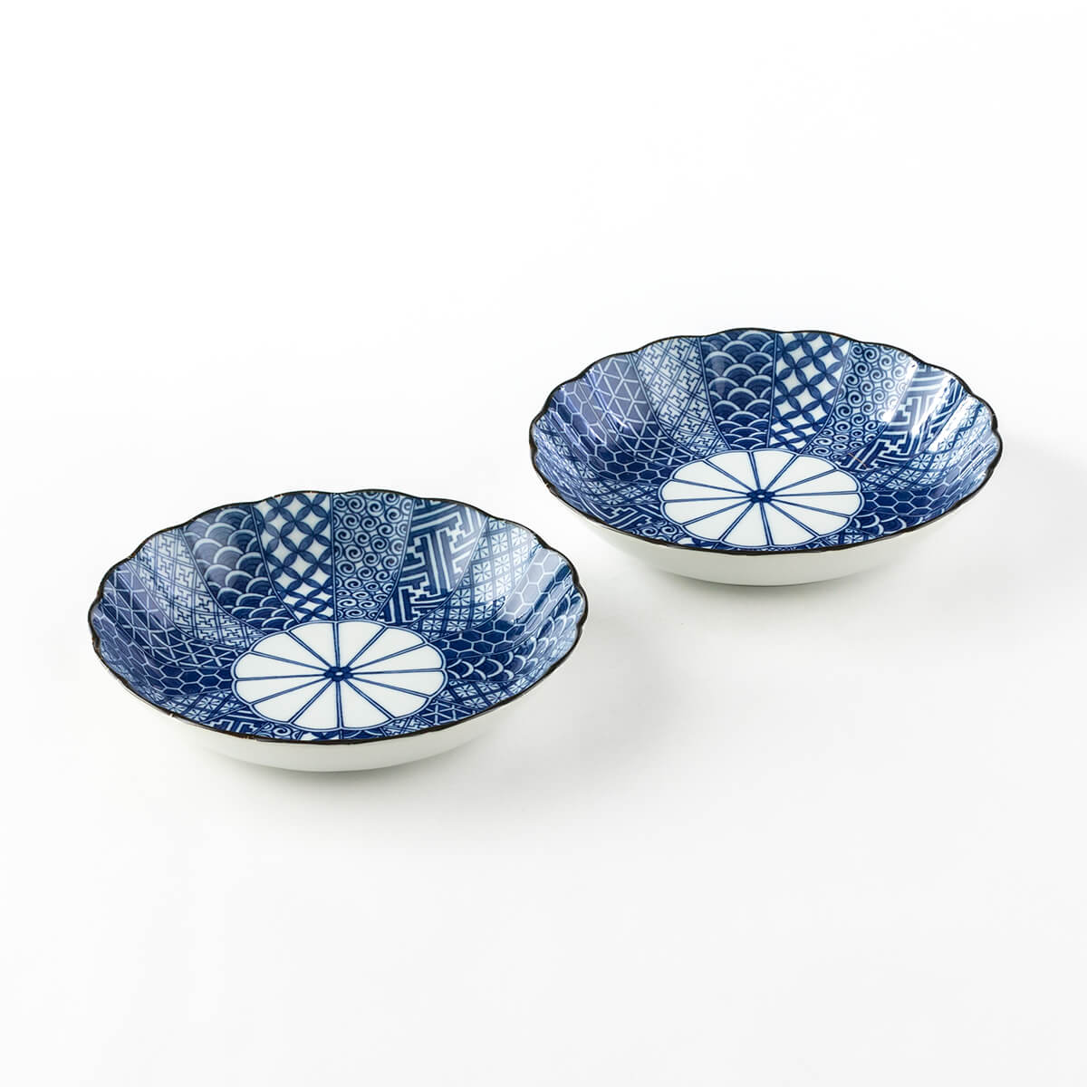 染付祥瑞 深皿 2Pセット