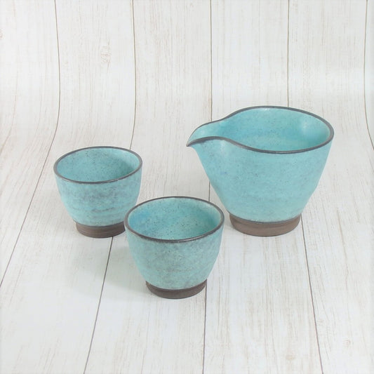 【33%OFF】ターコイズブルー 冷酒セット