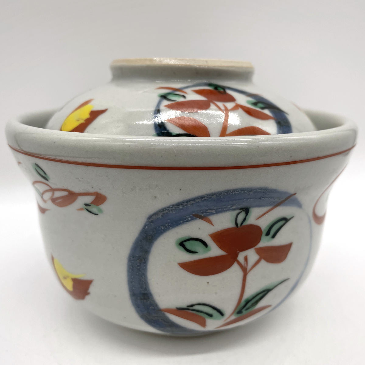丸紋赤花円菓子碗 同柄2個セット