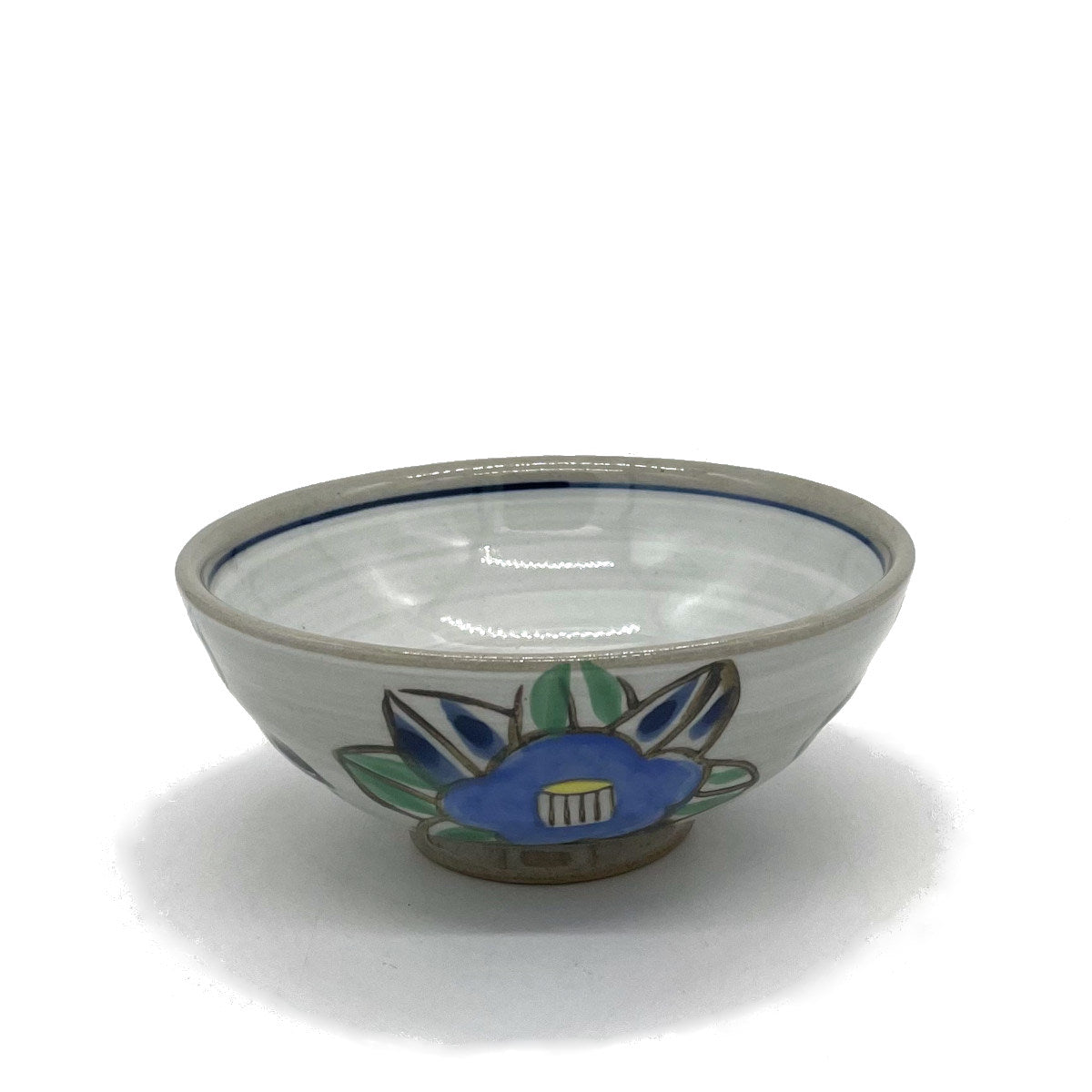 染錦椿 夫婦茶碗(大平・中平)