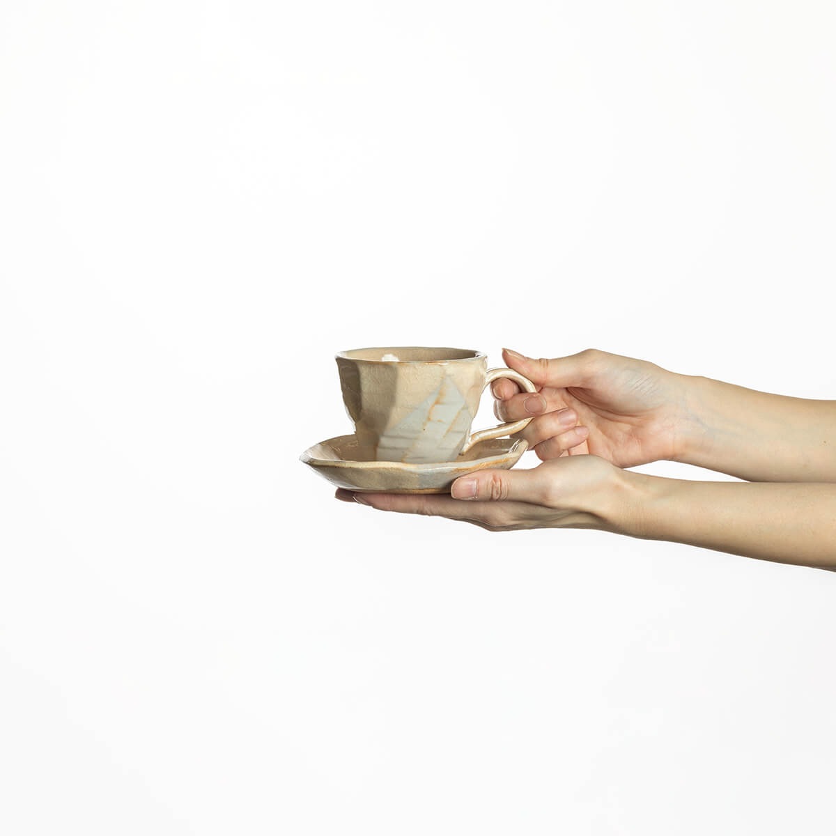 美濃萩コーヒー碗皿