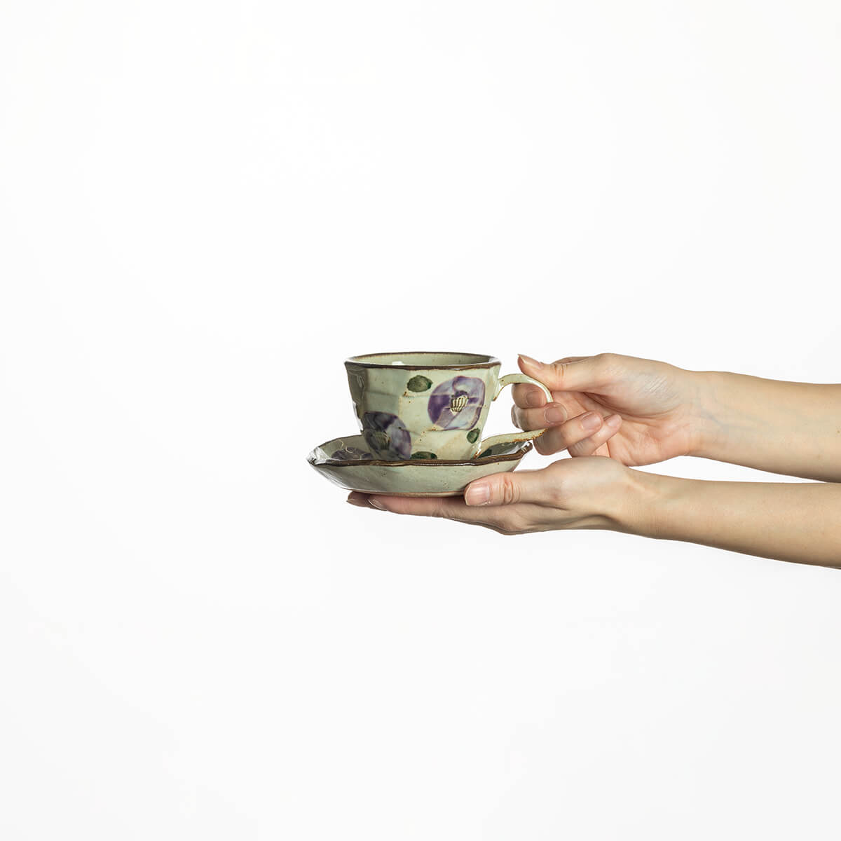 紫椿コーヒー碗皿