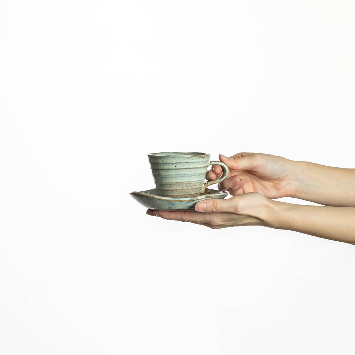 グリンうのふさざ波コーヒー碗皿