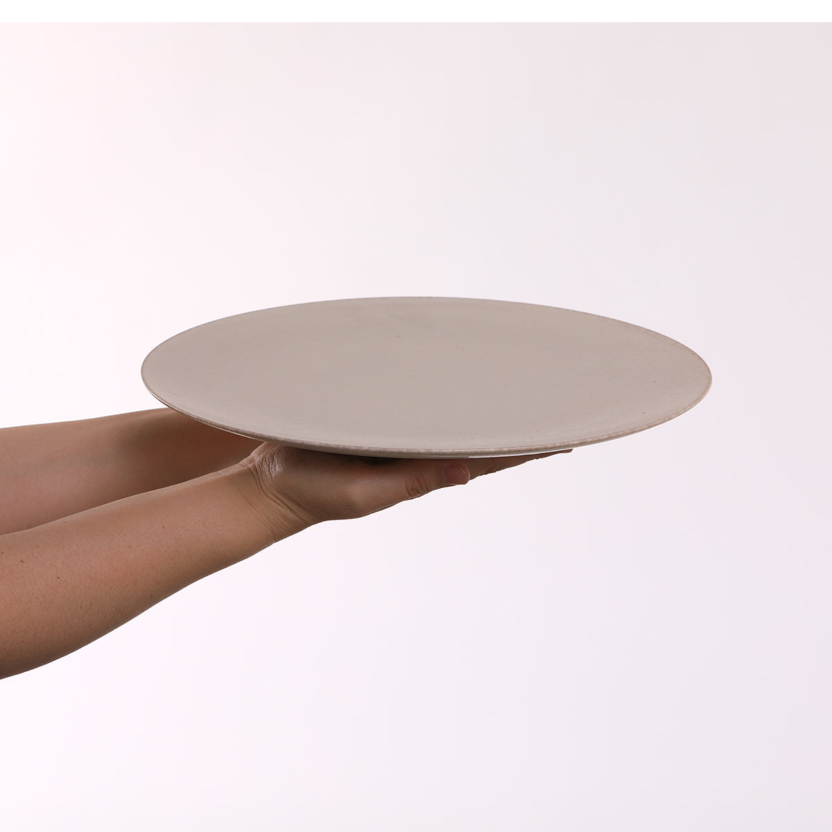 グレージュ白皿大小28cmと18cm
