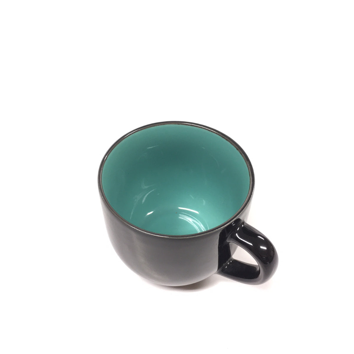 ビタミンカラーの塗分けコーヒーカップ イエローとグリーンのペア