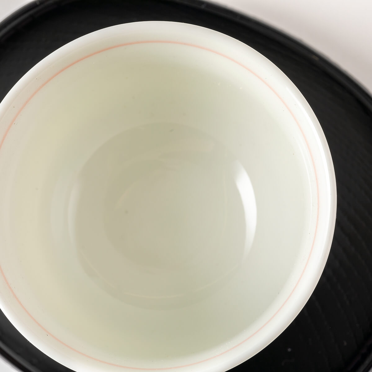 ピンク若芽 茶托付煎茶揃