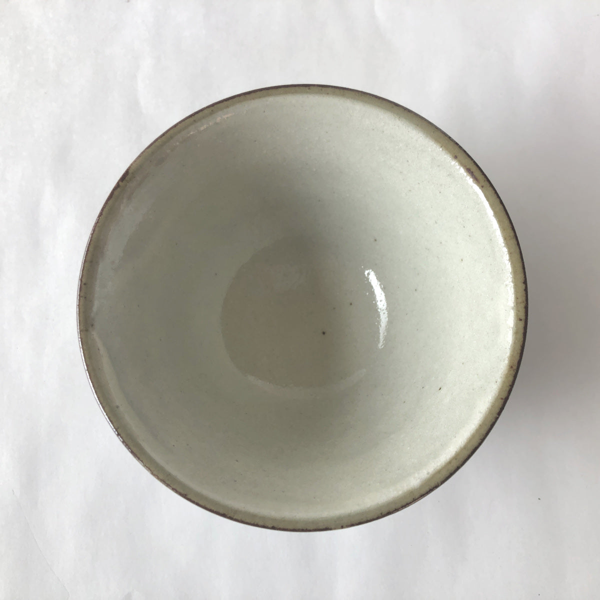 かわいい手描きのごはん茶碗 小花 パープル