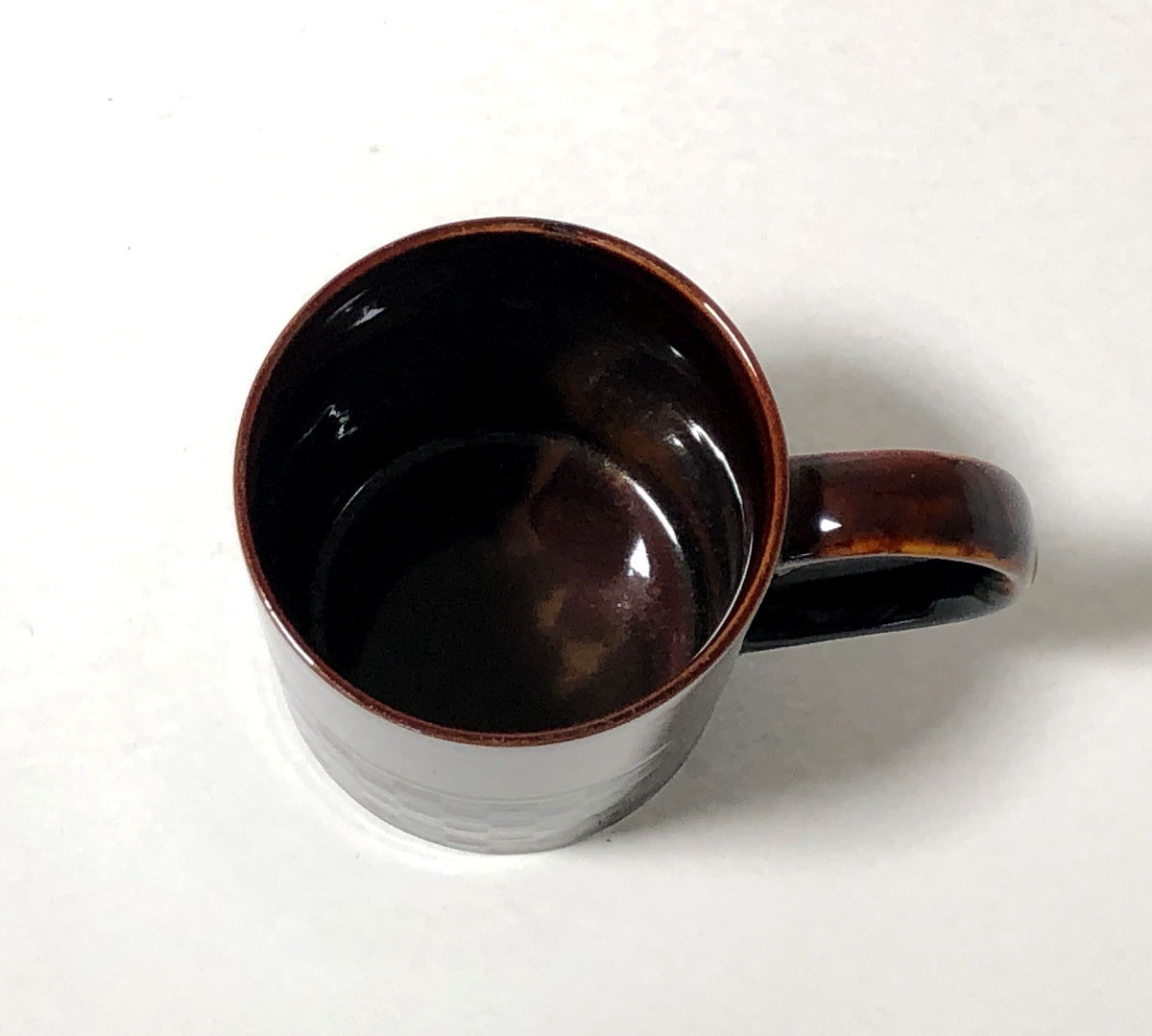 銀彩市松 マグカップ ブラウン