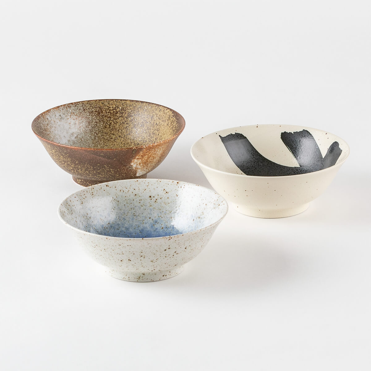 民芸三彩 麺鉢 3点セット