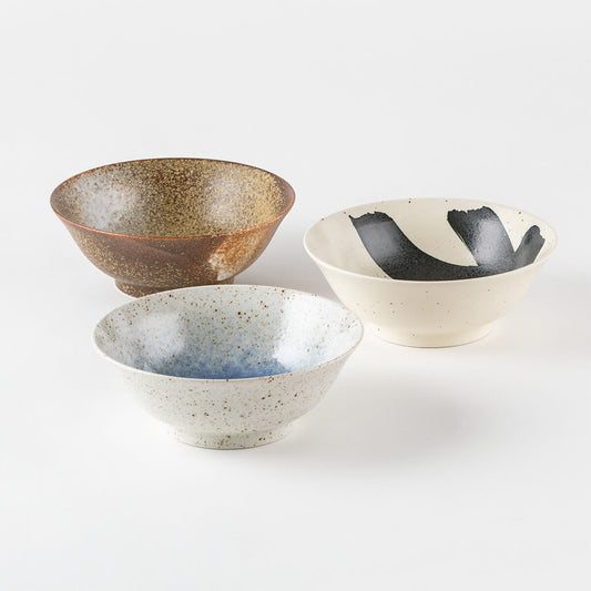 民芸三彩 麺鉢 3点セット