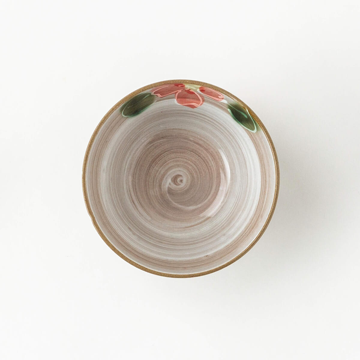 手描き 赤桜 茶碗