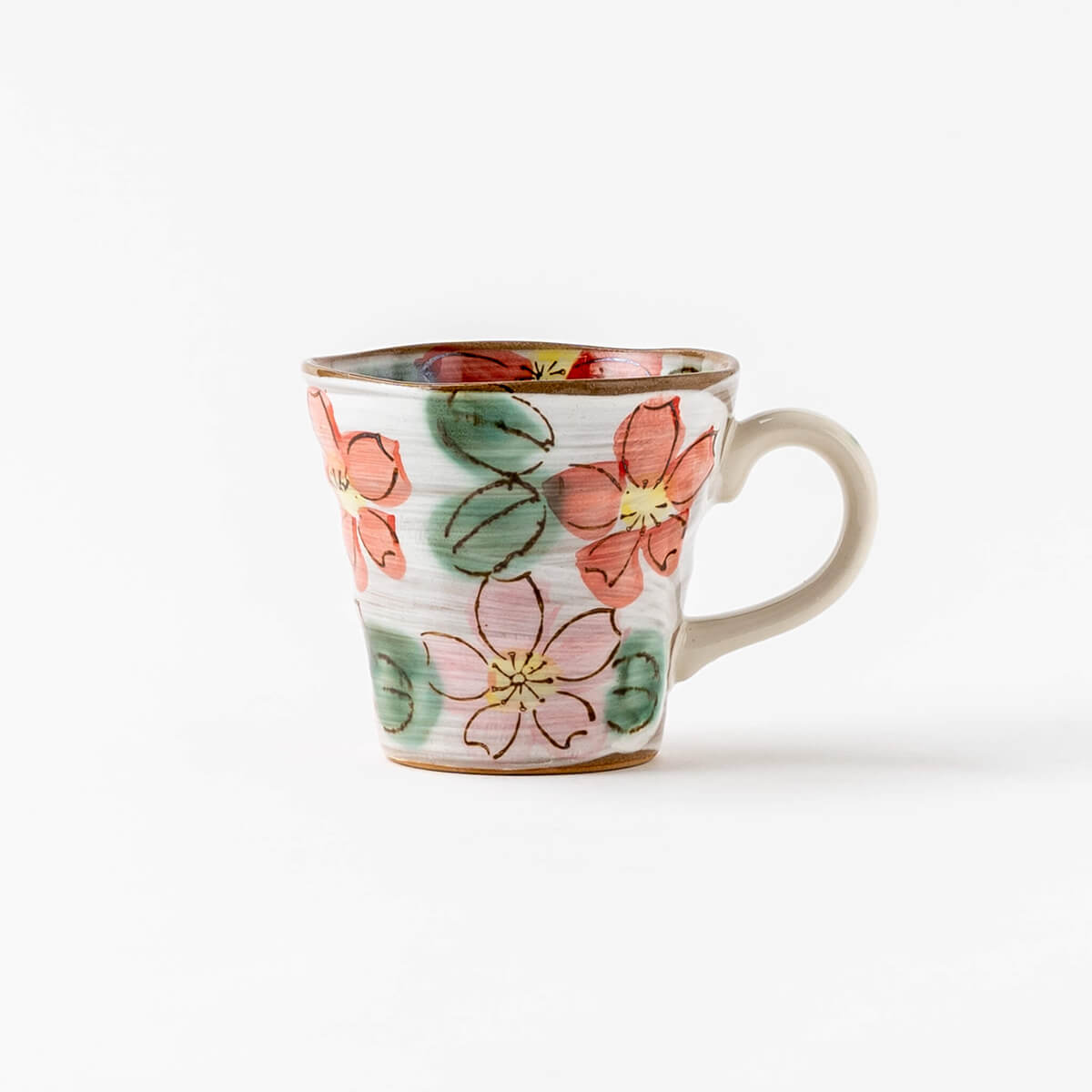 手描き 赤桜 マグカップ