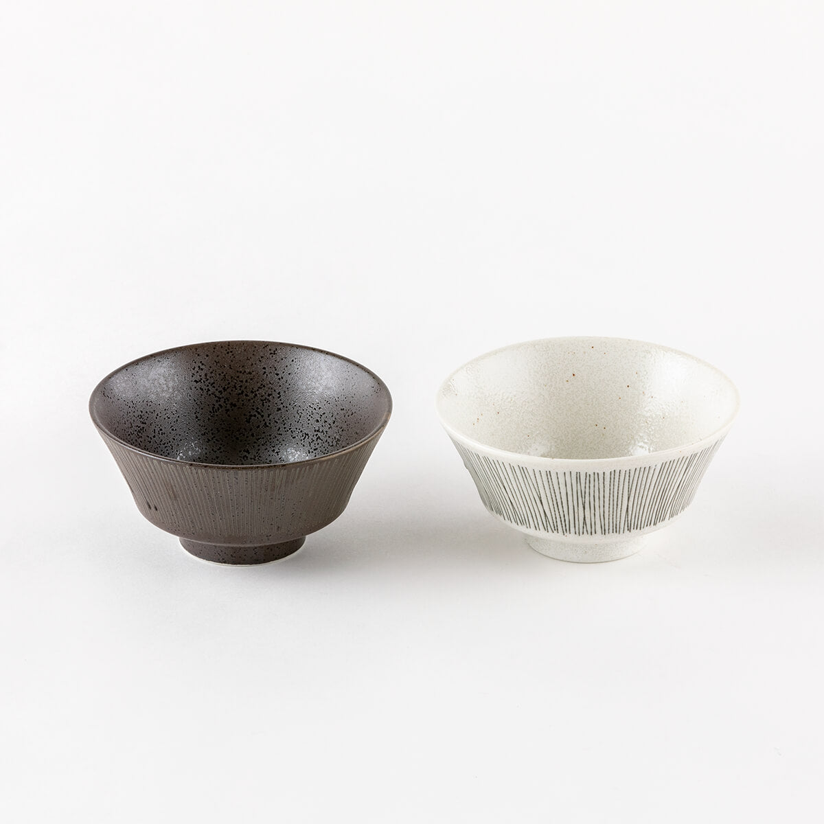 ブラン&ノワール ペア茶碗