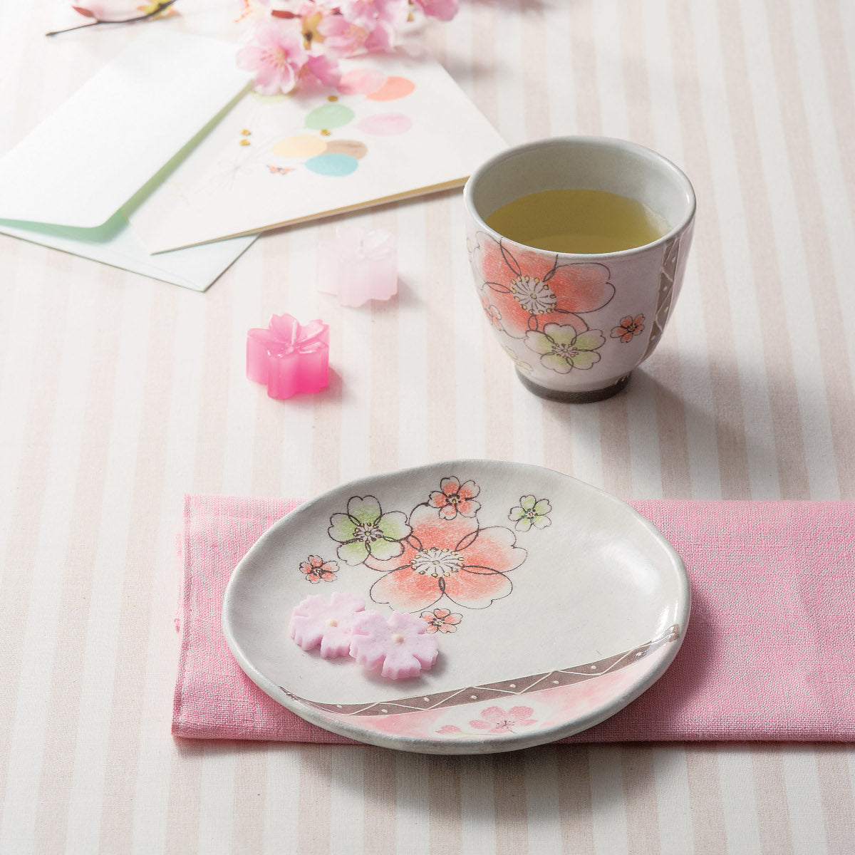桜景色湯呑 ペア