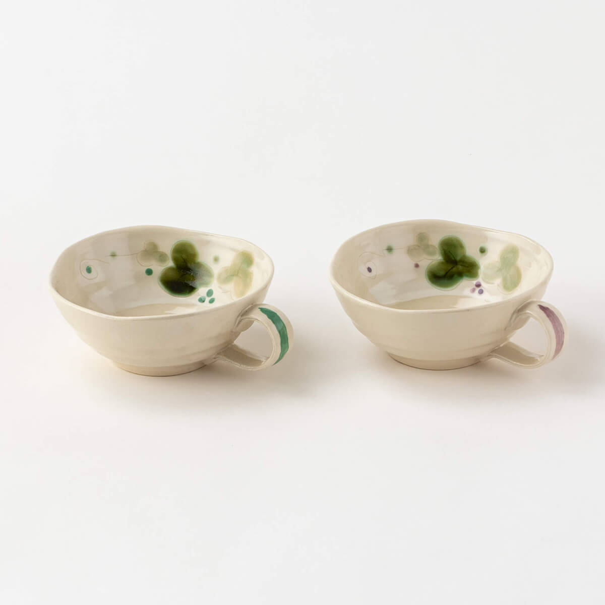 【万葉庵オリジナル】緑彩ぶどうスープカップペア