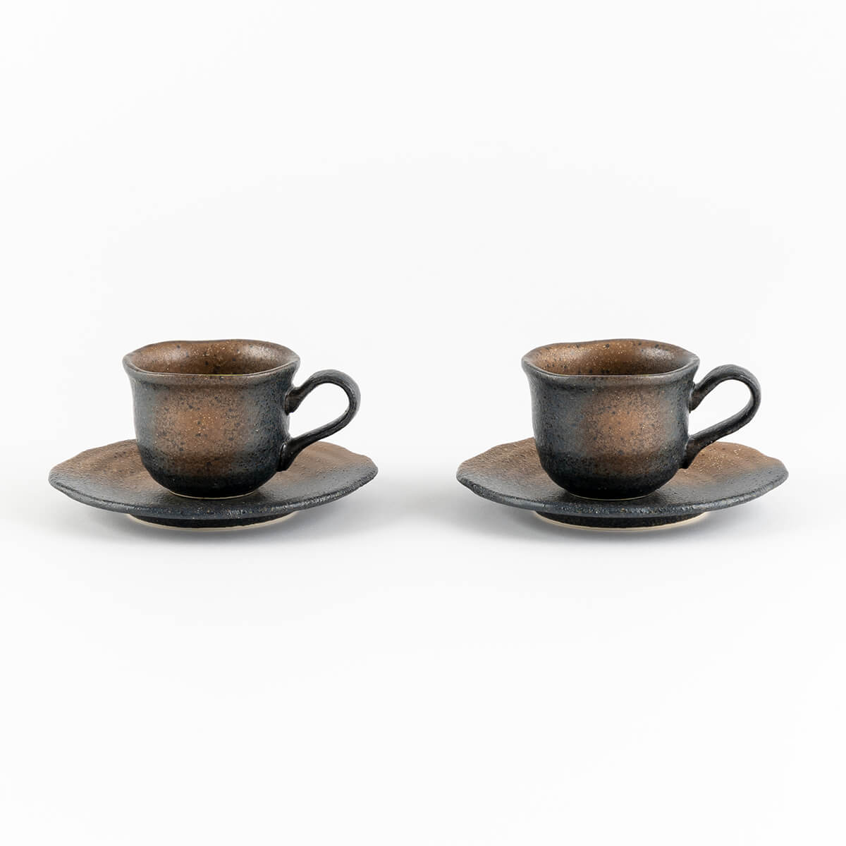 【20%OFF】蔵出し 黒備前コーヒーカップセット(ペア)