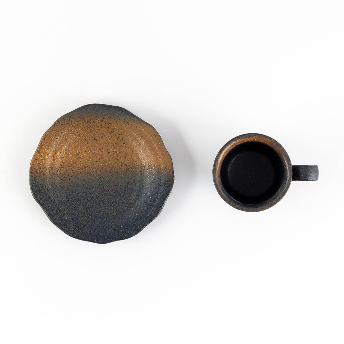【20%OFF】蔵出し 黒備前コーヒーカップセット(ペア)